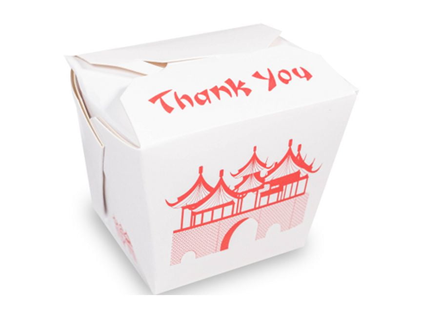 Pack of 15 Chinese Take Out Boxes Pagoda 16 oz / Pint Size Party Favor and Food Pail