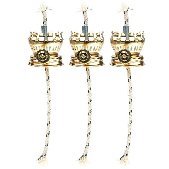 3 Sets Kerosene Lamp Accessories Replacement Burner Oil Wick Holder Parts Vintage