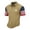 Khaki, variant on Men's USA 250th Anniversary Polo Shirt 1776-2026 Patriotic American Flag Sleeve Golf Shirt