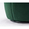 thumbnail image 7 of Swivel Barrel Chair, Teddy Fabric Accent Armchair with Stable Metal Base, 360 Degree Swivel Round Club Chair, Single Leisure Chair for Living Room Bedroom Office, 25.2''L x 25.2''W x 28''H, Green, 7 of 7