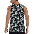 thumbnail image 3 of Fotbe Flower Pattern Men's Quick Dry Workout Tank Top Gym Muscle Tee Fitness Bodybuilding Sleeveless T Shirt Breathable Workout Shirt-Large, 3 of 9