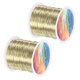 thumbnail image 1 of 2 rollos de alambre para joyería de 0.4 mm, calibre 26, 328 pies de alambre para manualidades de cobre para hacer joyas/plantar/tejer/manualidades DIY, alambres de metal suave [100M, dorado claro], 1 of 7