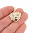 thumbnail image 2 of 2CT Round Cut VVS1 Diamond Beautiful Dog Pendant 14k Yellow Gold Finish, 2 of 3