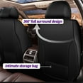 thumbnail image 3 of AOMSAZTO Car Seat Cover,Full Set Waterproof Premium Leather Seat Protector,Luxury Automotive Interior Accessories Airbag Compatible,Universal Fit Most Sedan SUVs Trucks(Black,2 Row 5 Seats), 3 of 8