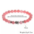 thumbnail image 3 of RSAMD Natural Gemstone Beads Buddha Head Beaded Men Womens Lava Bead Handmade Bracelet-154-3-L, 3 of 9