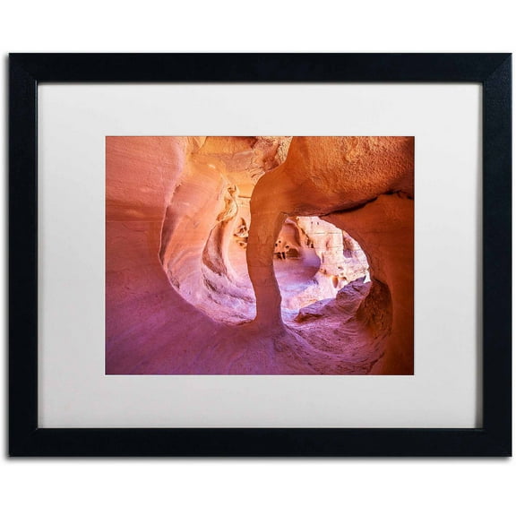 Trademark Fine Art "Windstone Arch" Canvas Art by Pierre Leclerc, White Matte/Black Frame