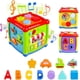thumbnail image 1 of Cubo de actividades para bebés de 1 a 2 años, centro de actividades multifuncional 6 en 1, juguetes musicales educativos preescolares para niños y niñas, regalo de Navidad., 1 of 5