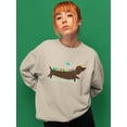 thumbnail image 2 of Image Conscious Birds On A Dachsund Sweatshirt Womens -Jay Fleck Designs, Female Casual Fit, 2 of 4