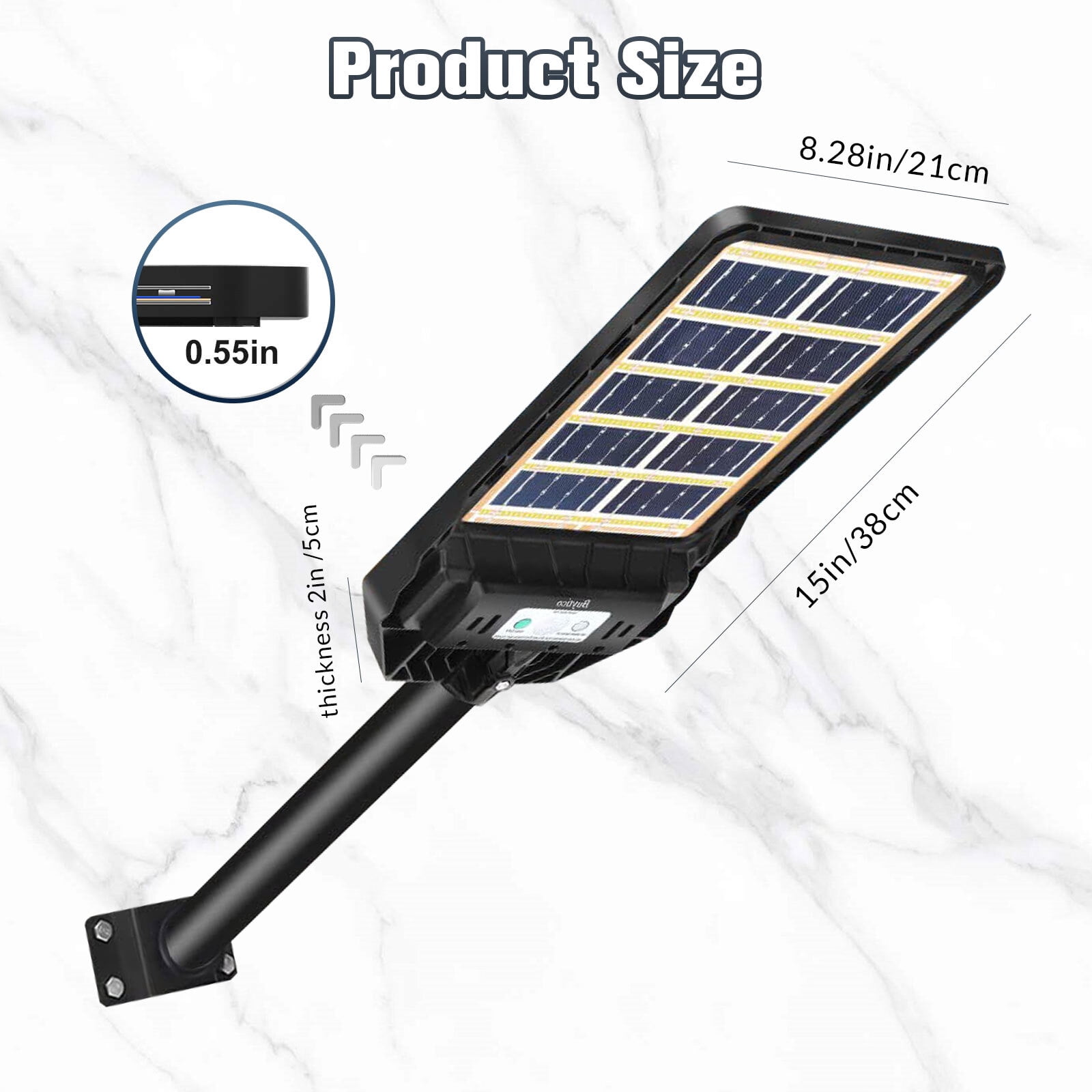 100W Solar Street Light,DFITO 6000LM IP66 Waterproof Outdoor Flood Lights with Double Sided Charging, Dusk to Dawn Remote Control Solar LED Light Lamp for Path, Stadium, Yard, Parking Lot