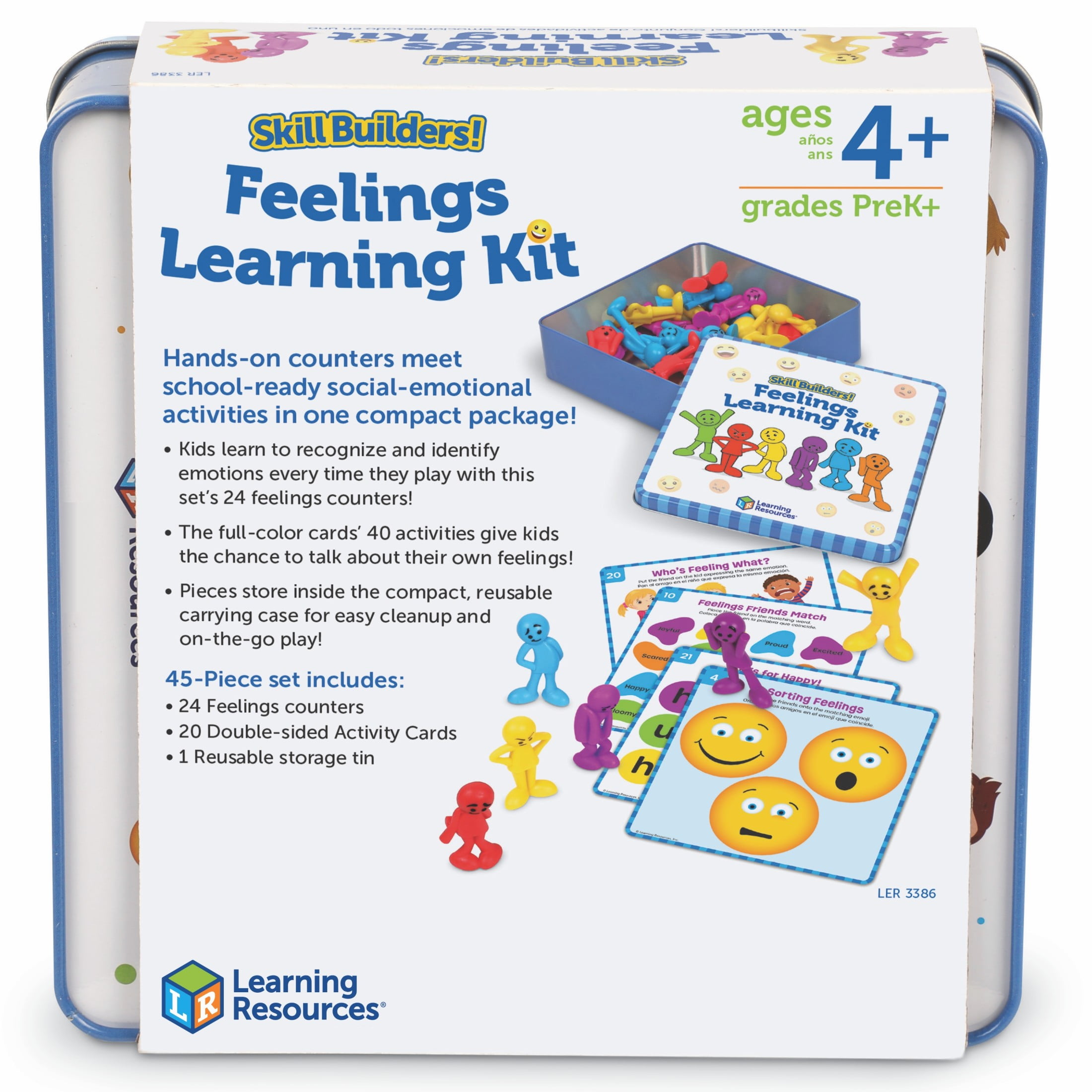 Learning Resources Skill Builders! Feelings Learning Kit Talking Flash Cards Ages 4 and Up