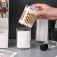 thumbnail image 3 of Primegos Cosmetic Cotton Storage Box Cotton Swab Container Transparent with Lid Dustproof Thickened Lightweight Space-saving Home Dorm Cotton Swab Dental Floss Container, 3 of 8