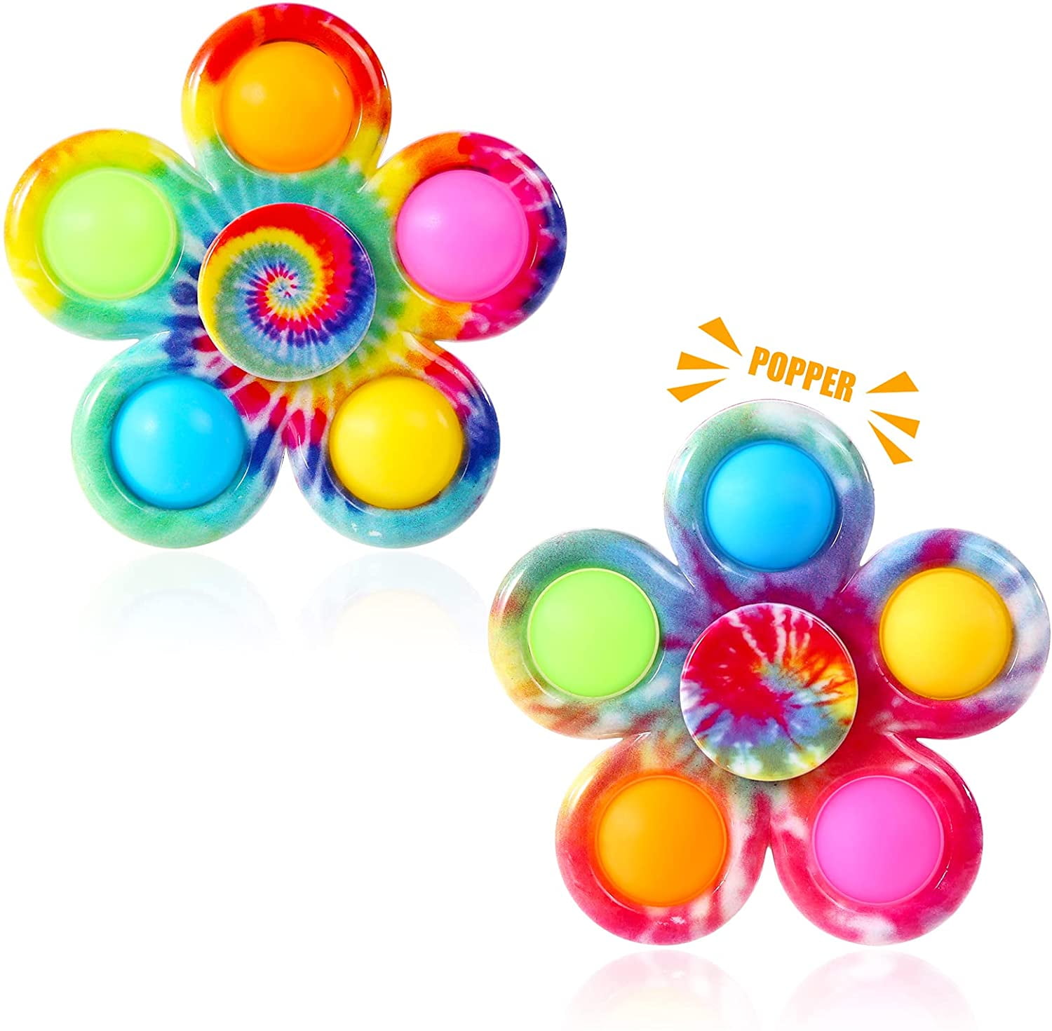 Details about   Tie-dye FIDGET POPPER push popper Stress Relief Toys Square Round Kids NEW 
