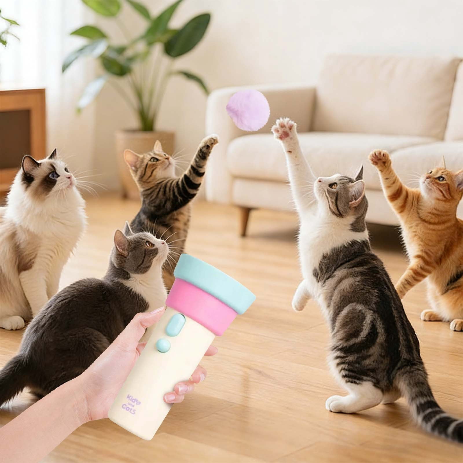Interactive Electric Toy, Ongmies Cat Teaser Game, Kitten Play with Automatic Motion, Entertainment Enrichment with Unpredictable Movement, Training Indoor Home Exercise, Cat Toy for Boredom Relief