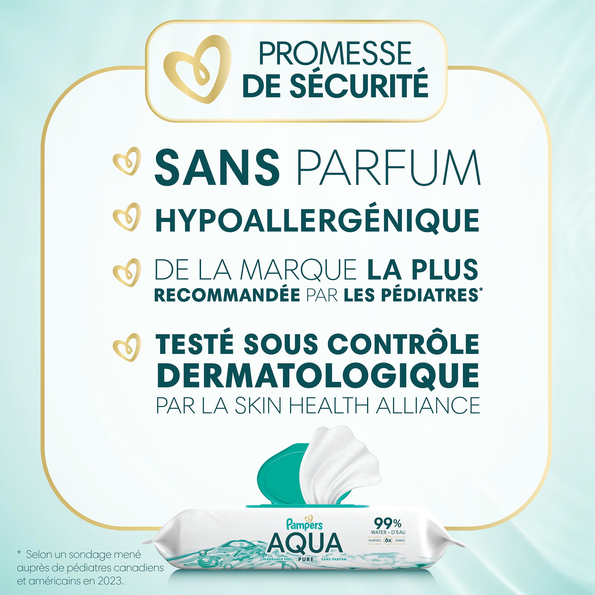 Pampers Aqua Pure Sensitive Baby Wipes, 99% Water, Hypoallergenic, Unscented Baby Wipes, 672 Baby Wipes Total (12X Flip-Top Packs)