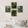 thumbnail image 3 of PixonSign Framed Wall Art Tropical Jungle Wildlife Scenes Prints, Set of 4 Rustic Village Landscape Paintings, Minimalism Wall Décor, Adhesive Canvas Poster for Home Decor - 11"x14" Natural, 3 of 5