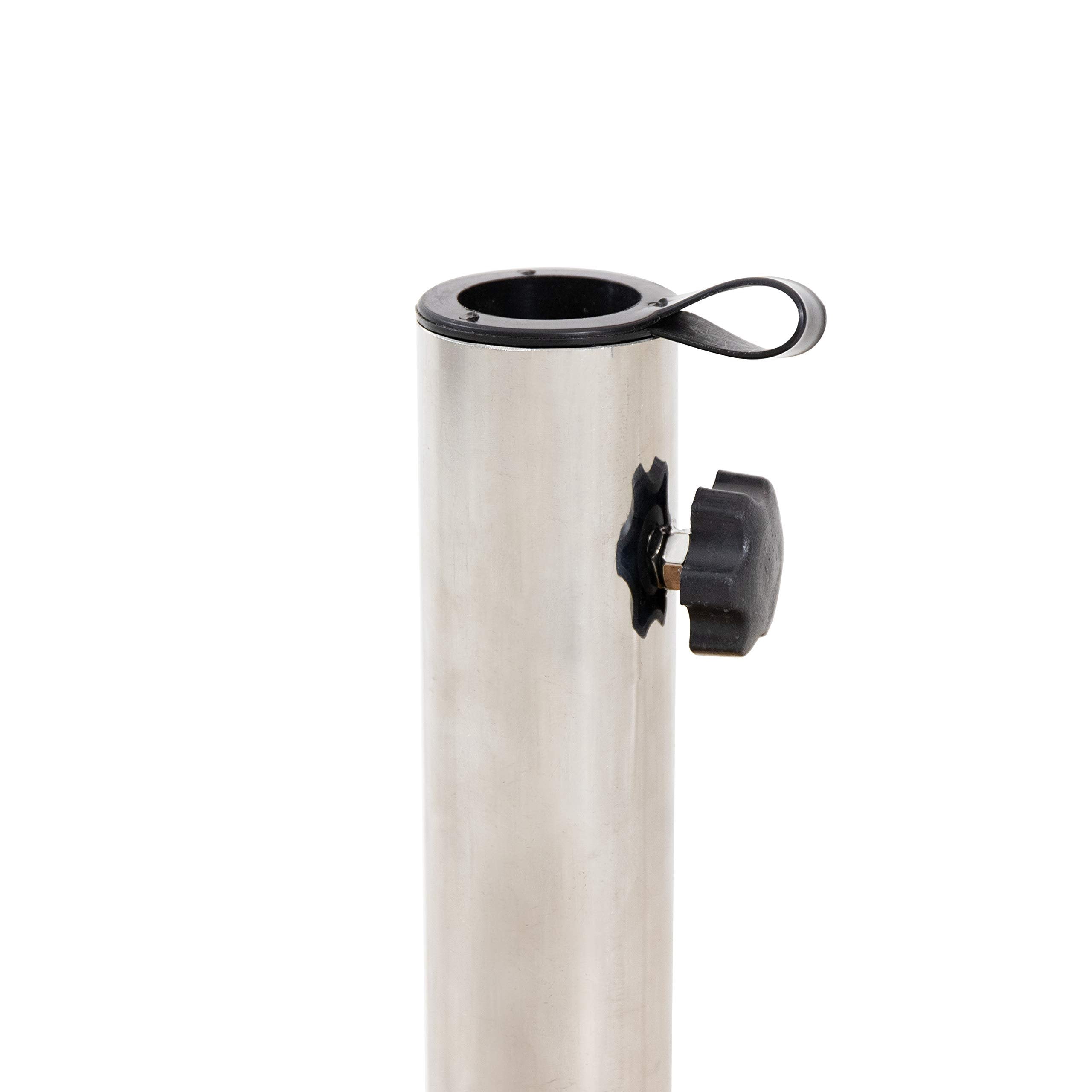 Christopher Knight Home Ralph Outdoor Acacia Wood and Stainless Steel Outdoor 33lb Circular Umbrella Base by
