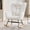 White, variant on Nursing Chair for Adults - Teddy Upholstered Glider Rocking Chair, Compact & Space-Saving, Fits Living Room, Bedroom, Small Spaces-Beige