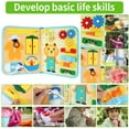 thumbnail image 3 of Kesletney 6 Page Busy Board for 3-5 Year Old Boys Girls, Toddler Montessori Fine Motor Skills Toys, Ocean Theme, 3 of 7