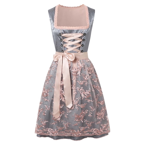 WILLBEST Vestidos de Verano para Mujer Trajes de Mujer Primavera y Otoño 2024 En Europa y Estados Unidos Ropa de Sirvienta para Mujer Vestido de Tirantes de Manga Corta Mediana