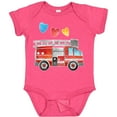 thumbnail image 3 of Inktastic Valentine's Day Fire Truck with Hearts Boys or Girls Baby Bodysuit, 3 of 5