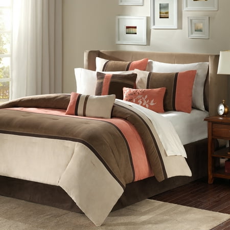 Home Essence Overland 7 Piece Faux Suede Comforter Set Walmart Com