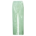 thumbnail image 5 of QHFBli Womens Wide Leg Sparkle Sequin Pants Elastic High Waisted Bling Glitter Dance Pants, 5 of 8