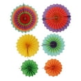 30Pcs Hanging Paper Fans 3 Sizes Bright Vibrant Colors Durable Paper