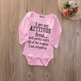 thumbnail image 3 of PENGXIANG Girl Long Sleeve Letter Print Sweet Pink Romper, 3 of 7