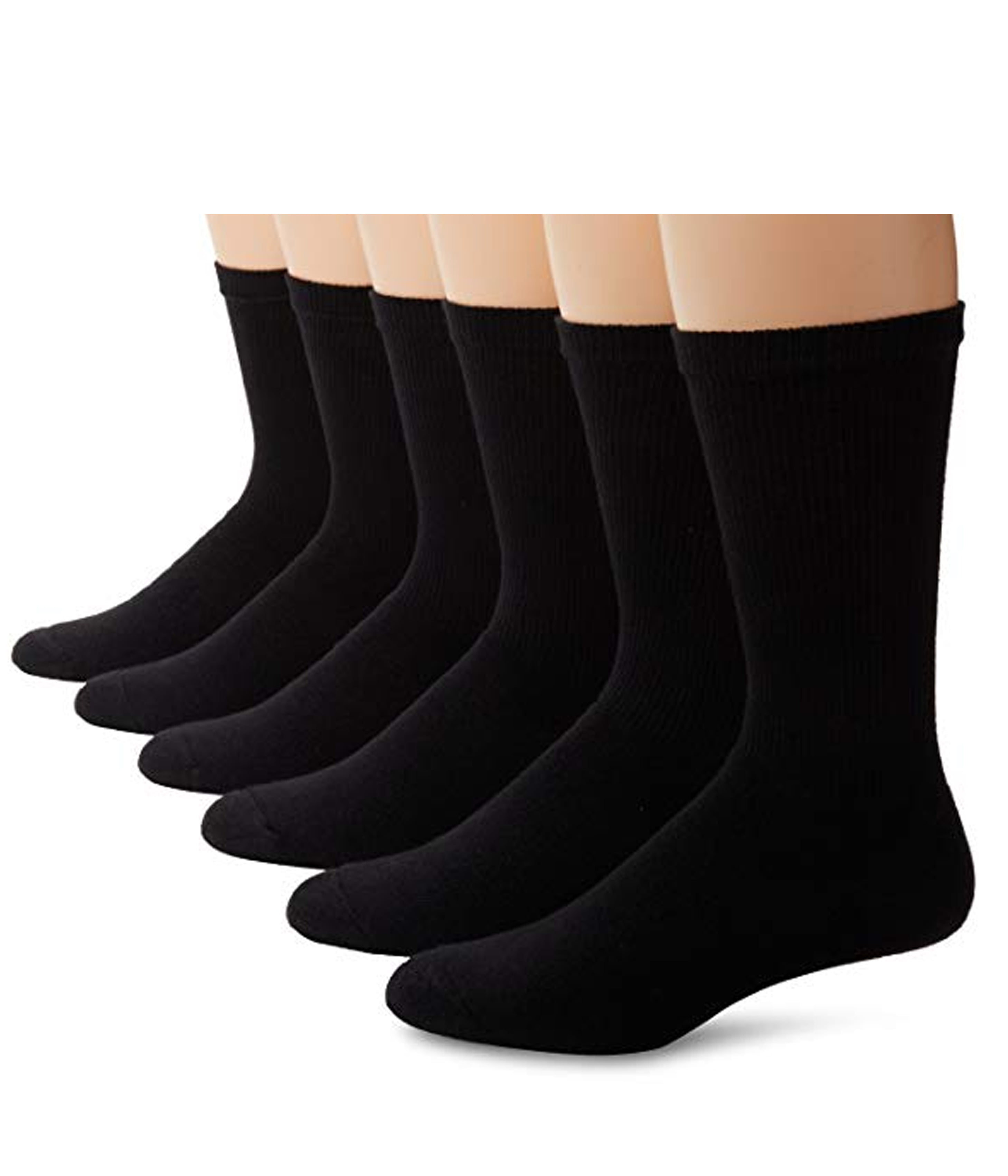 12 Pack Men Crew Casual Sports Cotton Socks White Black Toe Heel Size 10-13