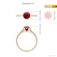 thumbnail image 4 of ANGARA Natural Classic Bezel-Set Round 1 ct Ruby Floral Engagement Ring in 14K Rose Gold for Women (Size-6mm) | July Birthstone Jewelry for Her | Natural Ruby Rings, 4 of 9
