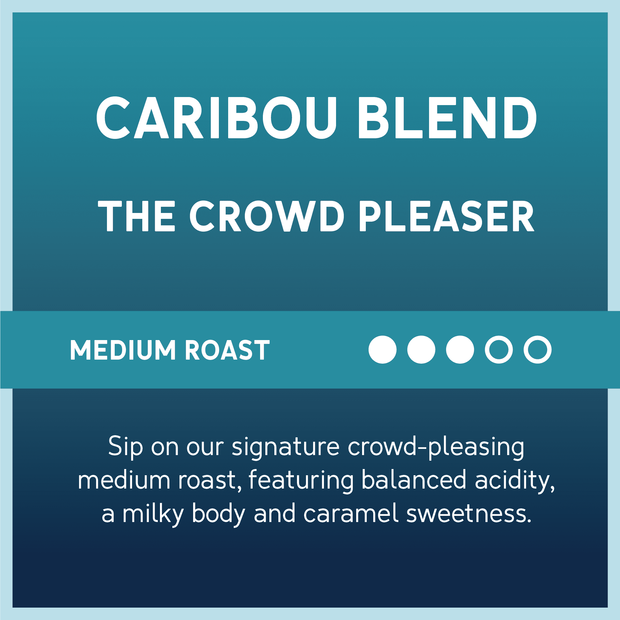 Caribou Coffee Caribou Blend Premium Medium Roast Ground Coffee, Arabica, 20 oz