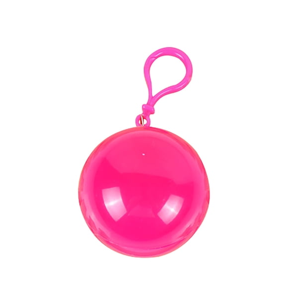 Yuarrent Chubasquero para niños, abrigo impermeable portátil único para viajes al aire libre, chaqueta de lluvia con bola de plástico para niñas y Paraguas de lluvia Rosa roja Yuarrent HA005641-06B