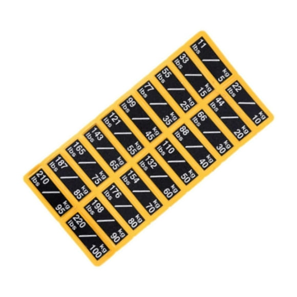 ZLight Circuit Breaker Label Sticker Weight Stickers Workout Goods 3.5cmx1.3cm Sporting for Gym 5 to 100kg 3.5x1.3cm