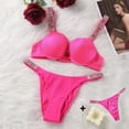 thumbnail image 4 of Sujetador Victoria's rhinestone De Tres Piezas + Bragas + Tanga, 4 of 5