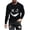 Black, variant on WREESH Halloween Long Sleeve Tops Fashionable Men's Printed Top with Long Sleeved Round Neck and Smiling Face Printed Top/Shirt Black