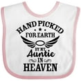 thumbnail image 3 of Inktastic Handpicked for Earth by My Auntie in Heaven with Angel Wings Boys or Girls Baby Bib, 3 of 4