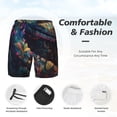 thumbnail image 5 of Lsque Mens Swim Trunks Colorful Patterned Snake Pattern - Bathing Suit Compression Liner - Beach Swim Shorts Swimwear - (S-3XL) - Stretch Quick Dry -Large, 5 of 9