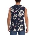 thumbnail image 4 of KLL Cartoon Spaceship Print Workout Tank Tops Gym Sleeveless Fitness Muscle Tee-XX-Large, 4 of 7