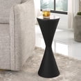 thumbnail image 2 of Uttermost Time's Up Hourglass Shaped Drink Table in Matte Black, 2 of 4