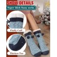 thumbnail image 3 of Womens Slipper Fuzzy Grips Socks Fluffy Winter Warm Thick Thermal Cozy Plush Non Slip Cabin Soft Fleece Socks 1Pairs, 3 of 6