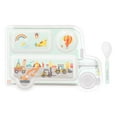 thumbnail image 2 of Cartoon Bamboo Toddler Plate, Bamboo Toddler Plate Reusable   Resin Cute  For Dinner Engineering Vehicles,Radish Bunny, 2 of 8