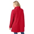 thumbnail image 2 of Woman Within Plus Size Fleece Swing Funnel-Neck Coat, 2 of 6