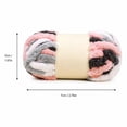 thumbnail image 3 of Chunky Chenille Yarn with 3X2 in Spool, Super Bulky Soft Yarn for Hand Knitting, Crochet Craft Supplies 1Pc, 3 of 5