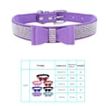 thumbnail image 2 of Methold Decoración para mascotas Cachorro Perro Gato Collar ajustable prop Correa Hebilla Rhinestone PULeather Suministros para perros morado claro L, 2 of 3