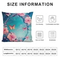 thumbnail image 5 of Pratyus Butterflies Flowers Blue Background Square Pillow Cover Case for Cushions Sofa Bed Outdoor Decoration - Short Plush 1PC 22x22in, 5 of 5