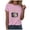 Pink, variant on Duqingm America 250 Tshirt Women's 250th America Anniversary Casual Printed Crew Neck T-Shirt USA Flag Tee 250 Years of Freedom Shirt Pink,XL