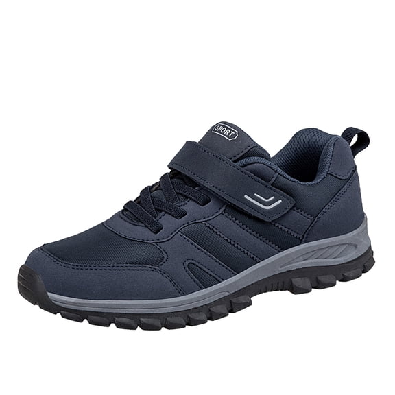 NOKIO Men's Sport Shoes Lightweight S𝗅ip On Sneakers Non-S𝗅ip Outdoor Athlet𝗂c Shoes with H𝗈𝗈k and L𝗈𝗈p Closure, Comfortable Wide Width Workout Shoes Breathable Soft Sole Hiking Shoes
