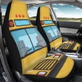 thumbnail image 4 of XYZCANDO Protector Car Seat Covers SUV Truck Sedan, Washable Comfortable Car Front Seat Covers 2 Pack Polyester Fabric Yellow Bus Front Design, 4 of 10