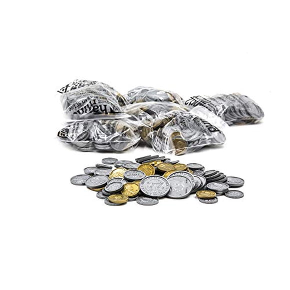 hand2mind ETA Assorted Plastic Realistic Coins, Set of 500