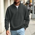thumbnail image 2 of Vetsdori Mens Long Sleeve Shirts Winter Pocket Pullover Outdoor Waffle Big and Tall Travel Plain Casual Tshirts for Men, 2 of 9